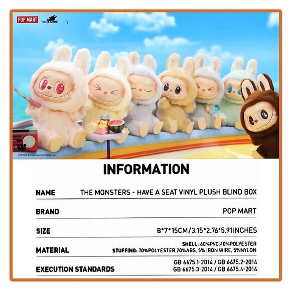 Labubu Have A Seat Vinyl Plush Pendant - Sisi - Picture 11 of 16